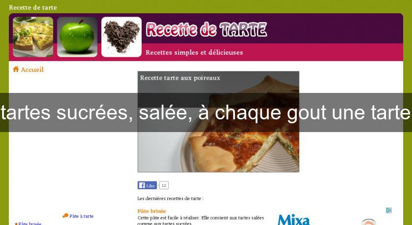 tartes sucrées, salée, à chaque gout une tarte tartes sucrées, salée, à chaque gout une tarte