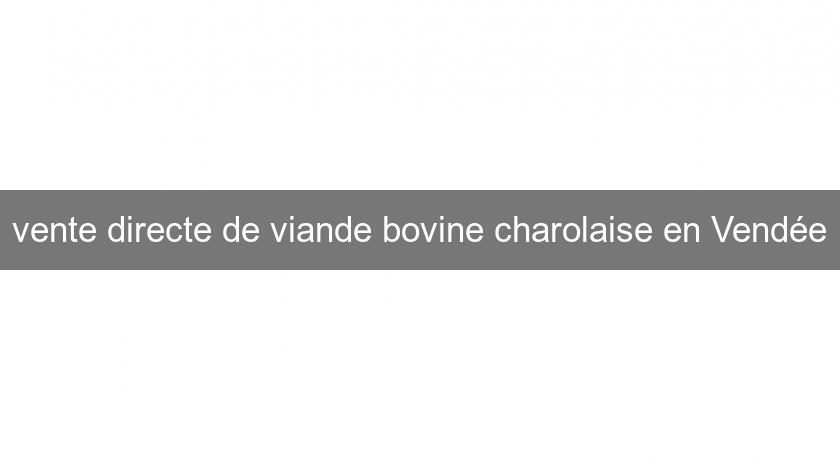 vente directe de viande bovine charolaise en Vendée vente directe de viande bovine charolaise en Vendée