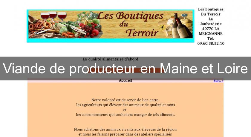 Viande de producteur en Maine et Loire Viande de producteur en Maine et Loire