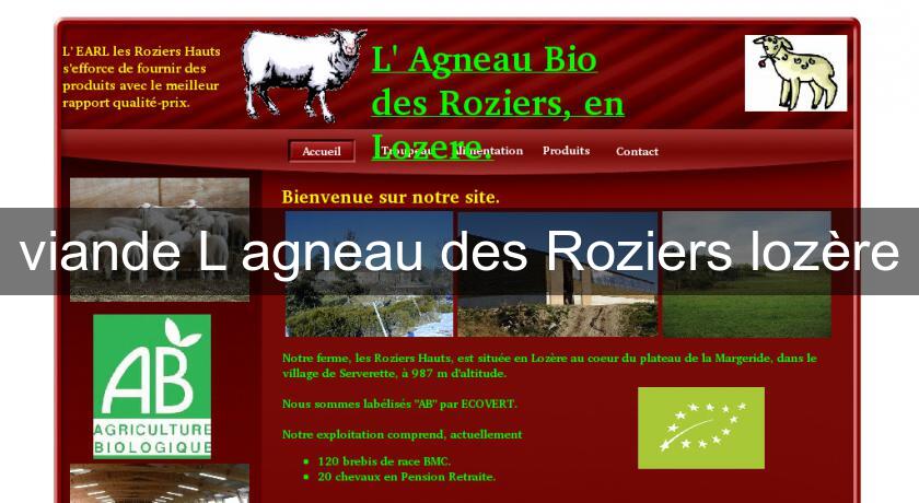 viande L'agneau des Roziers lozère viande L'agneau des Roziers lozère