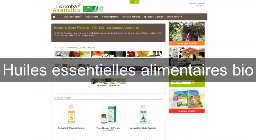 Huiles essentielles alimentaires bio Huiles essentielles alimentaires bio