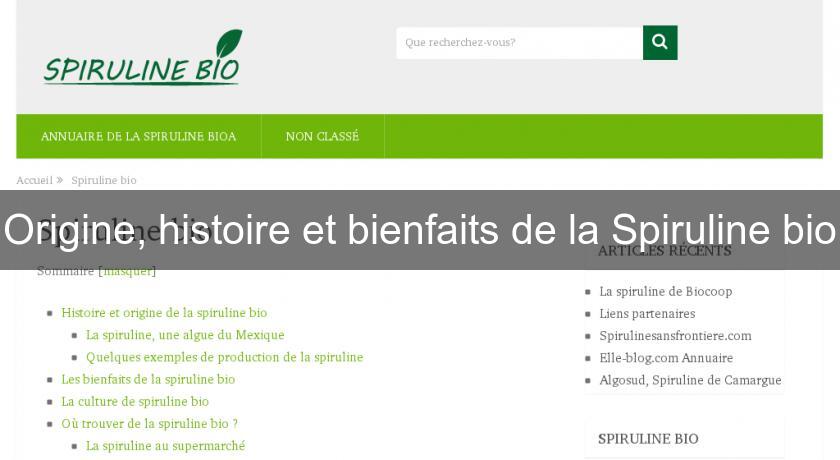 Origine, histoire et bienfaits de la Spiruline bio Origine, histoire et bienfaits de la Spiruline bio