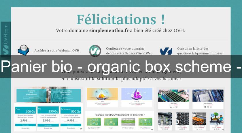 Panier bio - organic box scheme - Panier bio - organic box scheme -