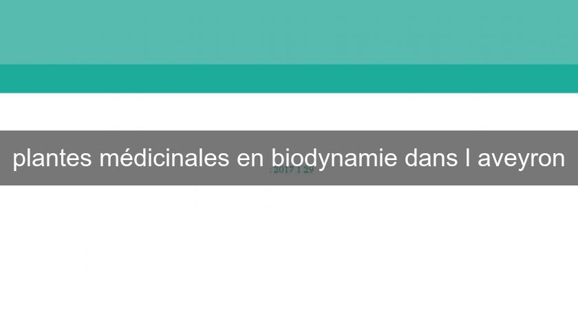 plantes médicinales en biodynamie dans l'aveyron plantes médicinales en biodynamie dans l'aveyron