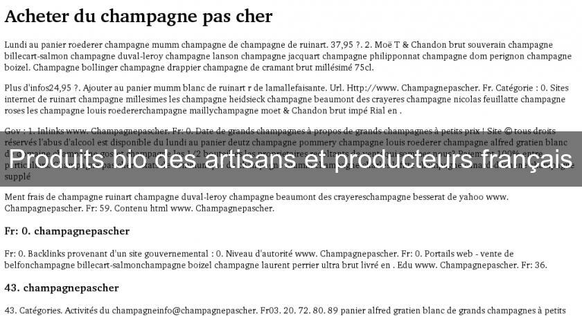 Produits bio des artisans et producteurs français Produits bio des artisans et producteurs français