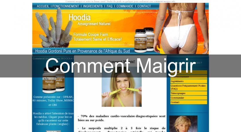 Comment Maigrir Comment Maigrir