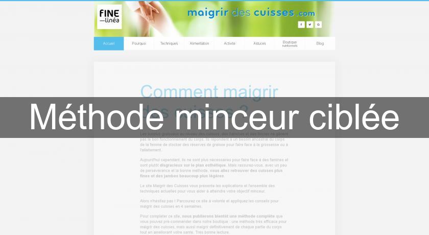 Méthode minceur ciblée Méthode minceur ciblée