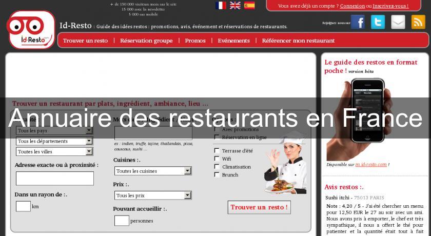 Annuaire des restaurants en France Annuaire des restaurants en France