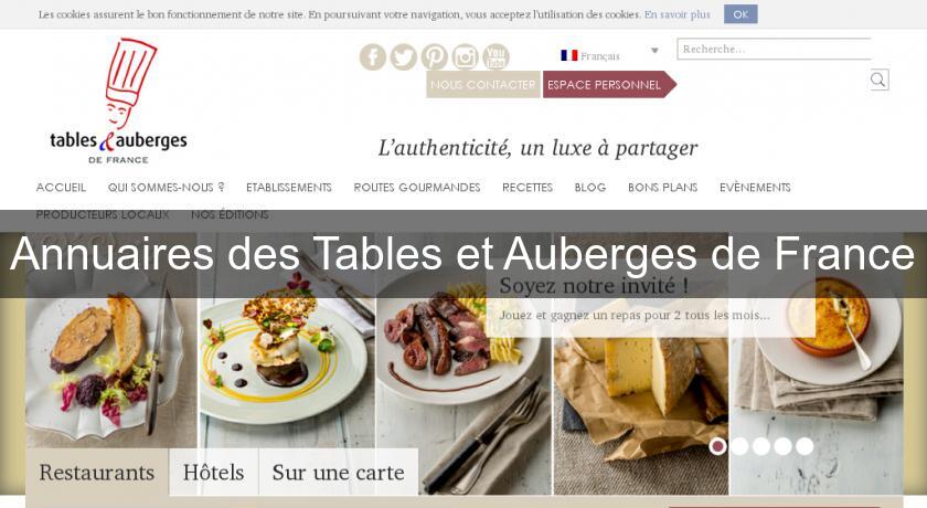 Annuaires des Tables et Auberges de France Annuaires des Tables et Auberges de France