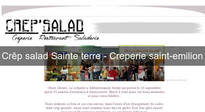 Crêp'salad Sainte terre - Creperie saint-emilion Crêp'salad Sainte terre - Creperie saint-emilion