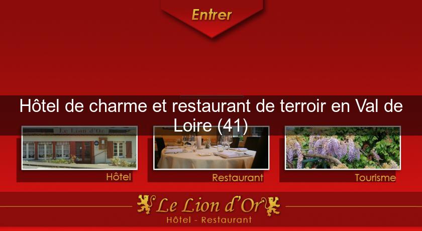 Hôtel de charme et restaurant de terroir en Val de Loire (41) Hôtel de charme et restaurant de terroir en Val de Loire (41)