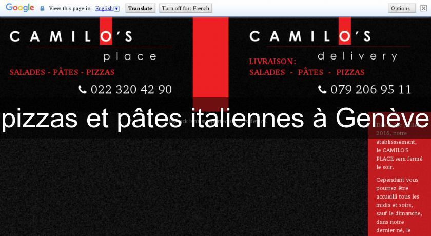 pizzas et pâtes italiennes à Genève pizzas et pâtes italiennes à Genève