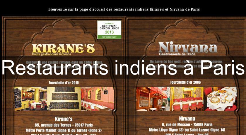 Restaurants indiens à Paris Restaurants indiens à Paris