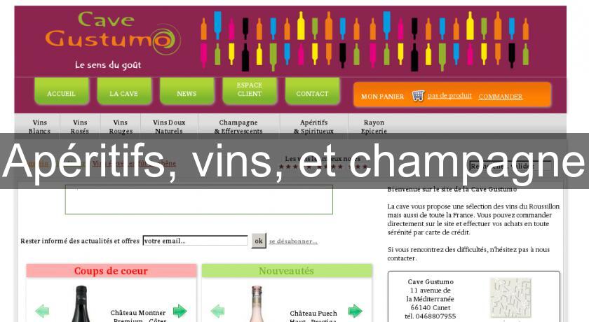 Apéritifs, vins, et champagne Apéritifs, vins, et champagne