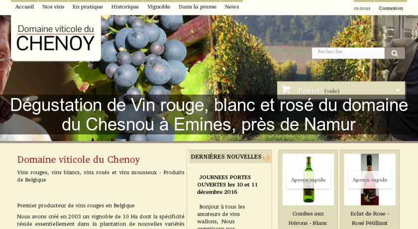 Dégustation de Vin rouge, blanc et rosé du domaine du Chesnou à Emines, près de Namur Dégustation de Vin rouge, blanc et rosé du domaine du Chesnou à Emines, près de Namur