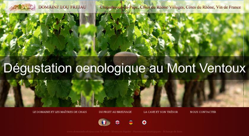 Dégustation oenologique au Mont Ventoux Dégustation oenologique au Mont Ventoux