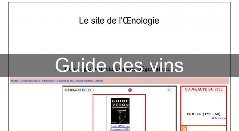 Guide des vins Guide des vins