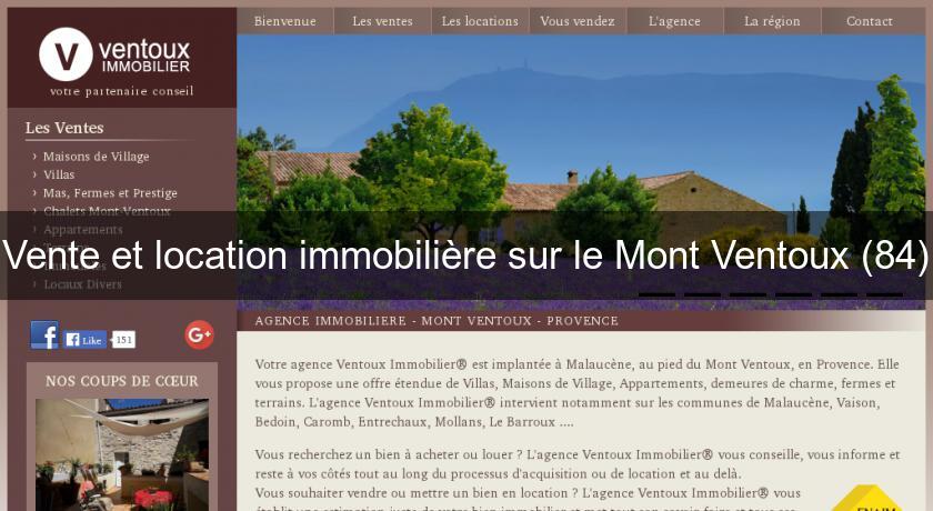 Vente et location immobilière sur le Mont Ventoux (84) Vente et location immobilière sur le Mont Ventoux (84)