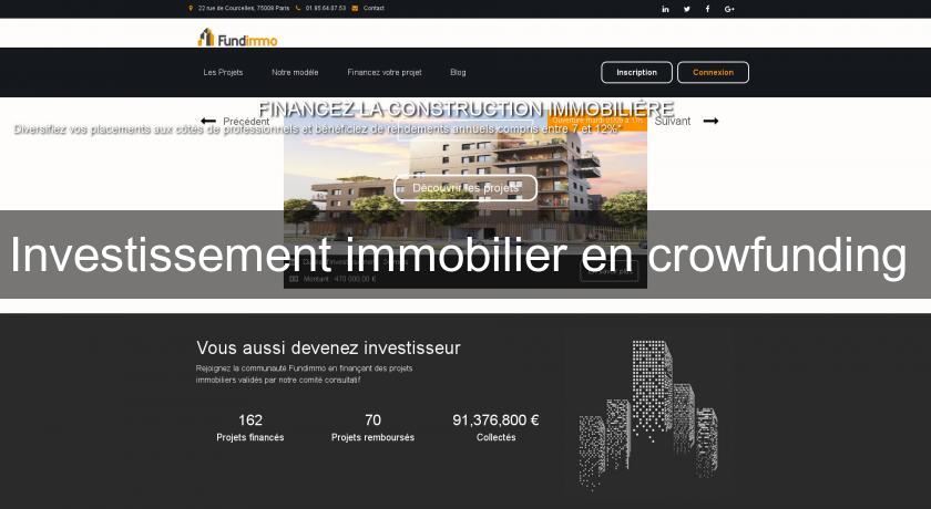 Investissement immobilier en crowfunding Investissement immobilier en crowfunding