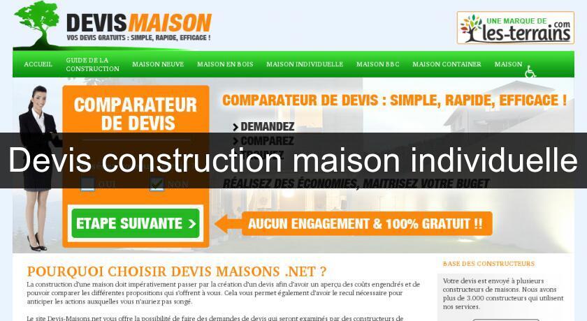 Devis construction maison individuelle Devis construction maison individuelle