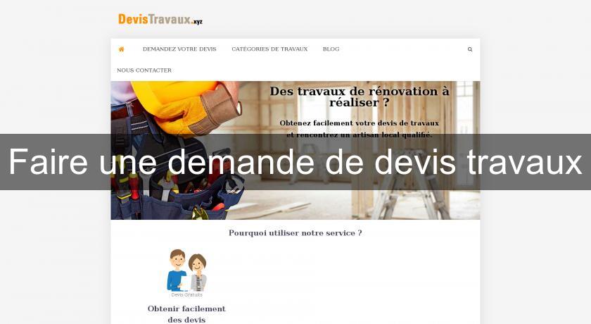 Faire une demande de devis travaux Faire une demande de devis travaux