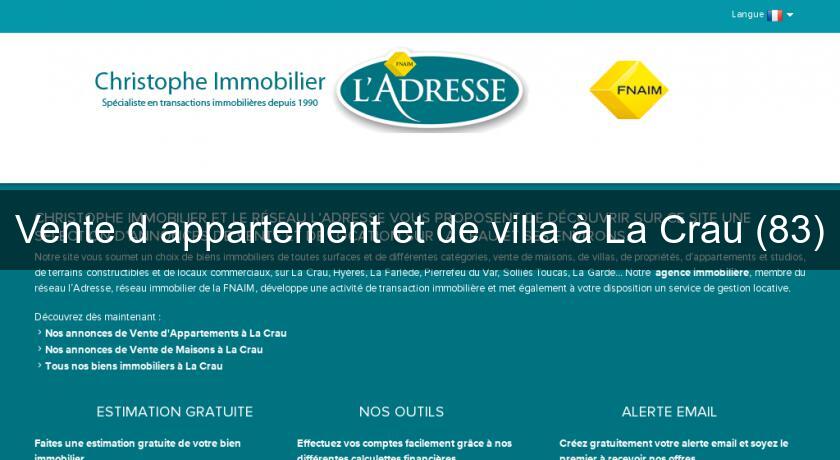 Vente d'appartement et de villa à La Crau (83) Vente d'appartement et de villa à La Crau (83)