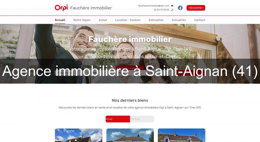 Agence immobilière à Saint-Aignan (41) Agence immobilière à Saint-Aignan (41)