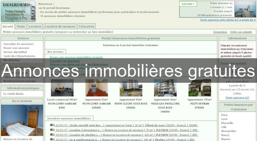 Annonces immobilières gratuites Annonces immobilières gratuites
