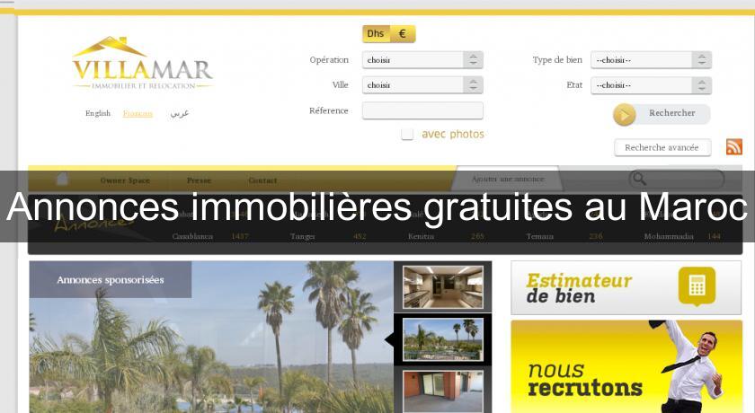 Annonces immobilières gratuites au Maroc Annonces immobilières gratuites au Maroc