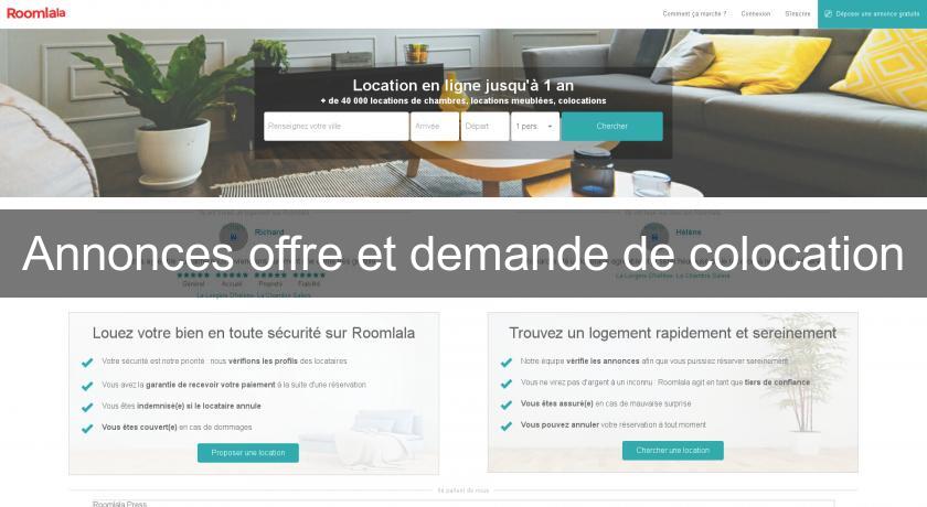 Annonces offre et demande de colocation Annonces offre et demande de colocation