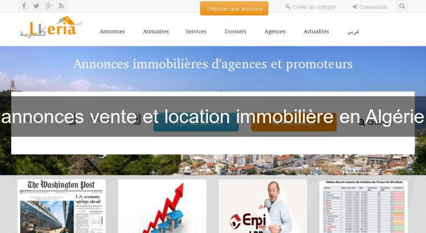 annonces vente et location immobilière en Algérie annonces vente et location immobilière en Algérie
