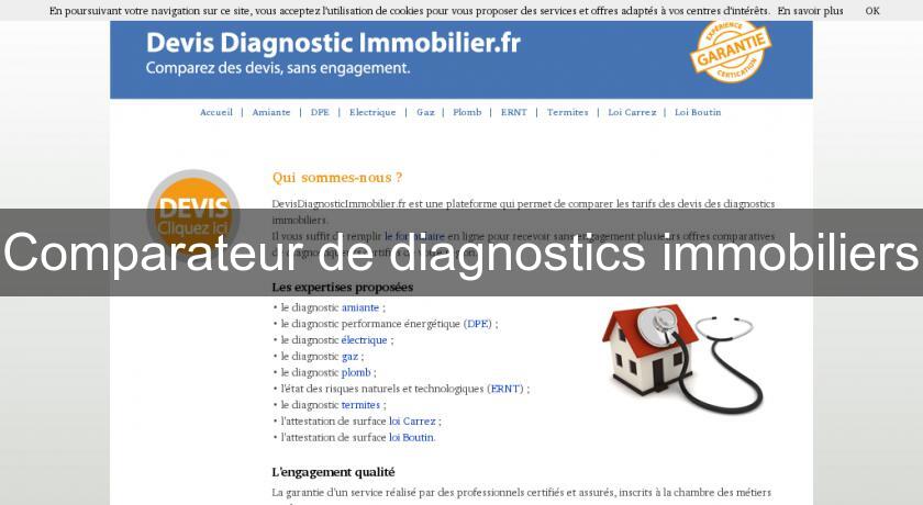 Comparateur de diagnostics immobiliers Comparateur de diagnostics immobiliers
