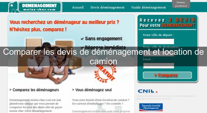Comparer les devis de déménagement et location de camion Comparer les devis de déménagement et location de camion