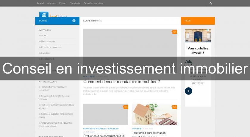 Conseil en investissement immobilier Conseil en investissement immobilier