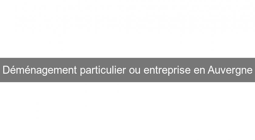 Déménagement particulier ou entreprise en Auvergne Déménagement particulier ou entreprise en Auvergne