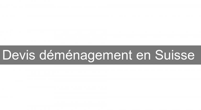 Devis déménagement en Suisse Devis déménagement en Suisse