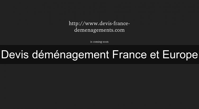 Devis déménagement France et Europe Devis déménagement France et Europe