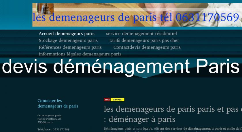 devis déménagement Paris devis déménagement Paris
