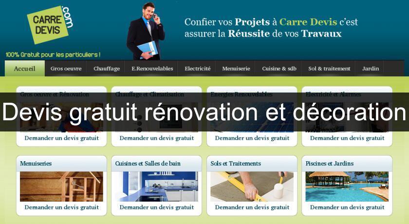 Devis gratuit rénovation et décoration Devis gratuit rénovation et décoration
