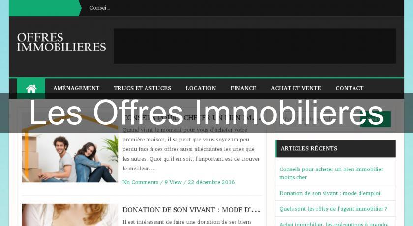 Les Offres Immobilieres Les Offres Immobilieres