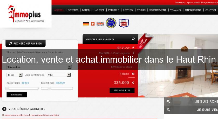 Location, vente et achat immobilier dans le Haut Rhin Location, vente et achat immobilier dans le Haut Rhin