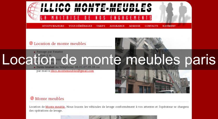 Location de monte meubles paris Location de monte meubles paris