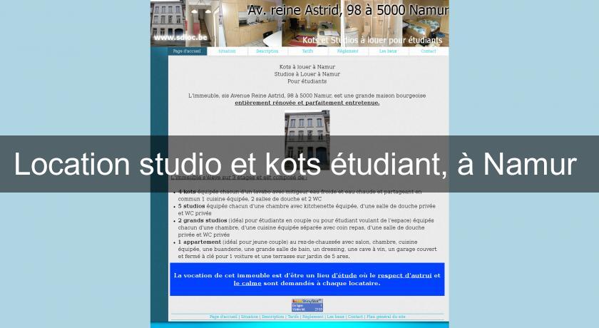 Location studio et kots étudiant, à Namur Location studio et kots étudiant, à Namur