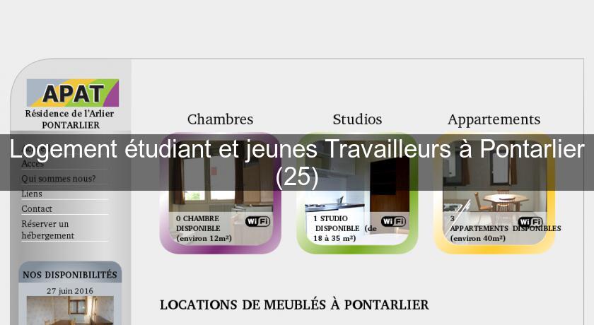 Logement étudiant et jeunes Travailleurs à Pontarlier (25) Logement étudiant et jeunes Travailleurs à Pontarlier (25)