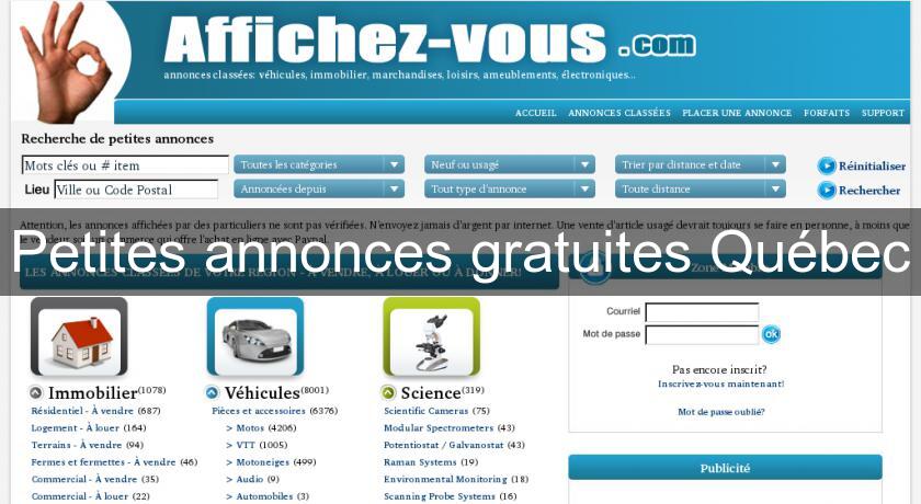 Petites annonces gratuites Québec Petites annonces gratuites Québec
