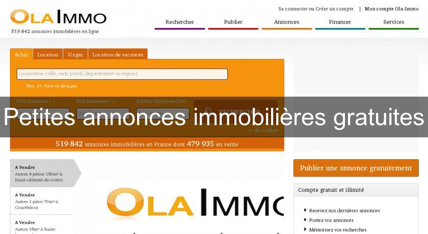 Petites annonces immobilières gratuites Petites annonces immobilières gratuites