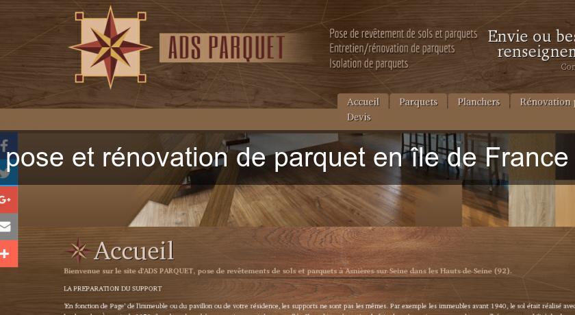 pose et rénovation de parquet en île de France pose et rénovation de parquet en île de France