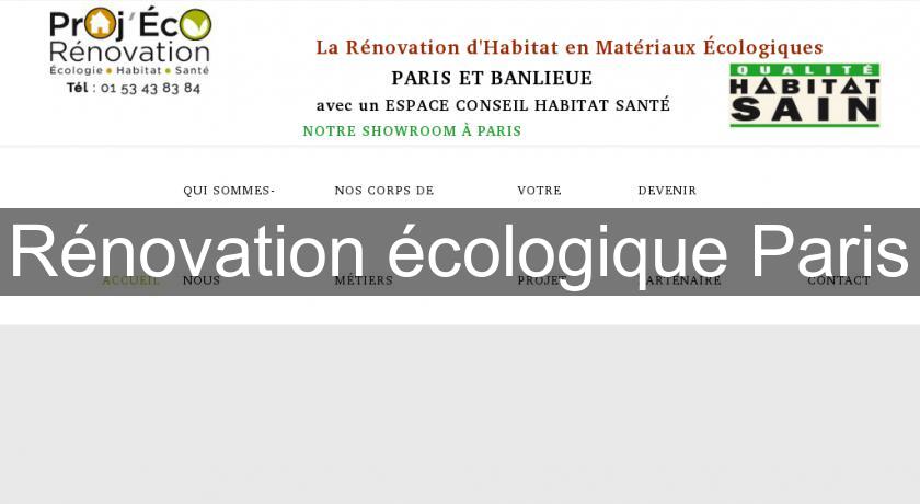 Rénovation écologique Paris Rénovation écologique Paris