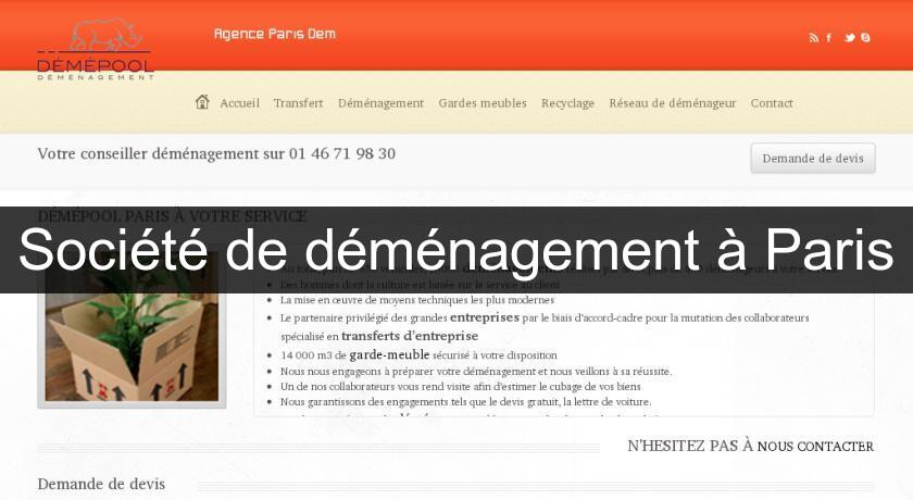 Société de déménagement à Paris Société de déménagement à Paris