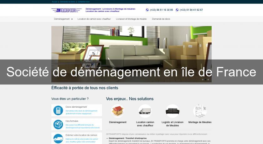 Société de déménagement en île de France Société de déménagement en île de France